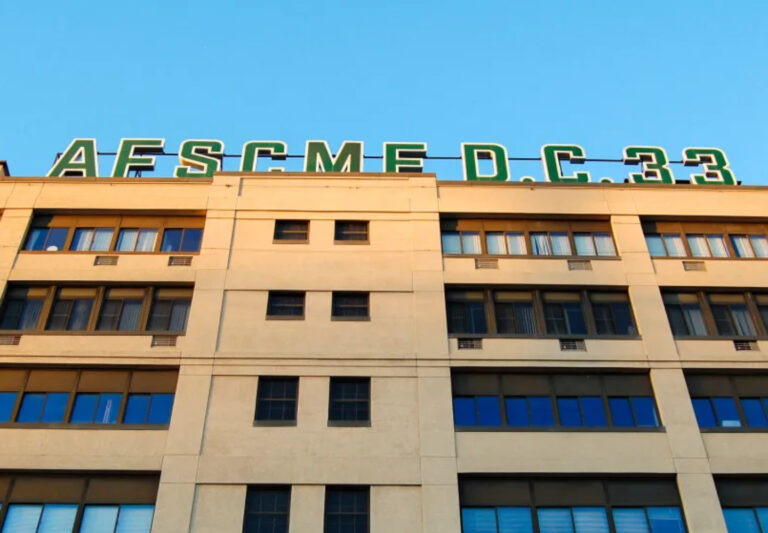 outside AFSCME DC 33 headquarters