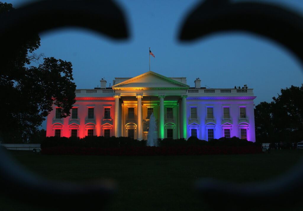 Supreme Court Rules In Favor Of Gay Marriage The White House lit up in rainbow colors