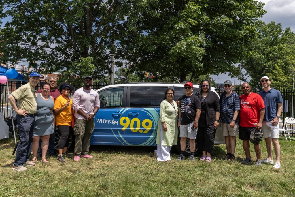 Members of Isles, WHYY, the Trenton Street Team, and Trenton community members gather