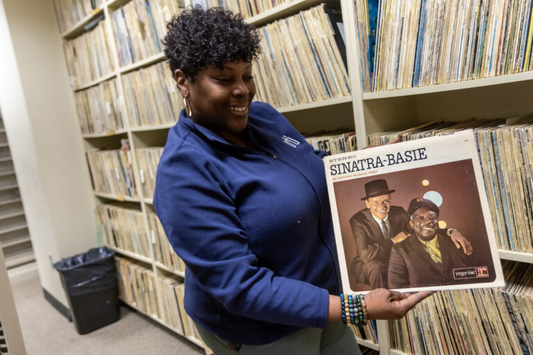 Nicole Sweeney hold album by Sinatra and Basie