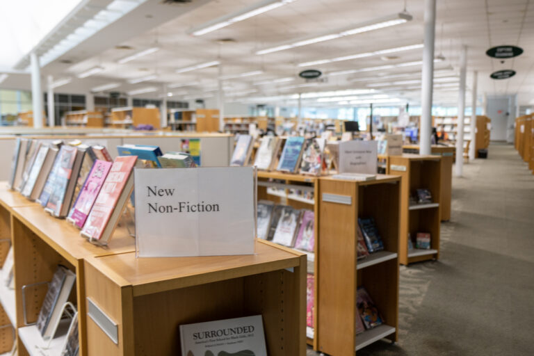 the new nonfiction section in the Willingboro Public Library