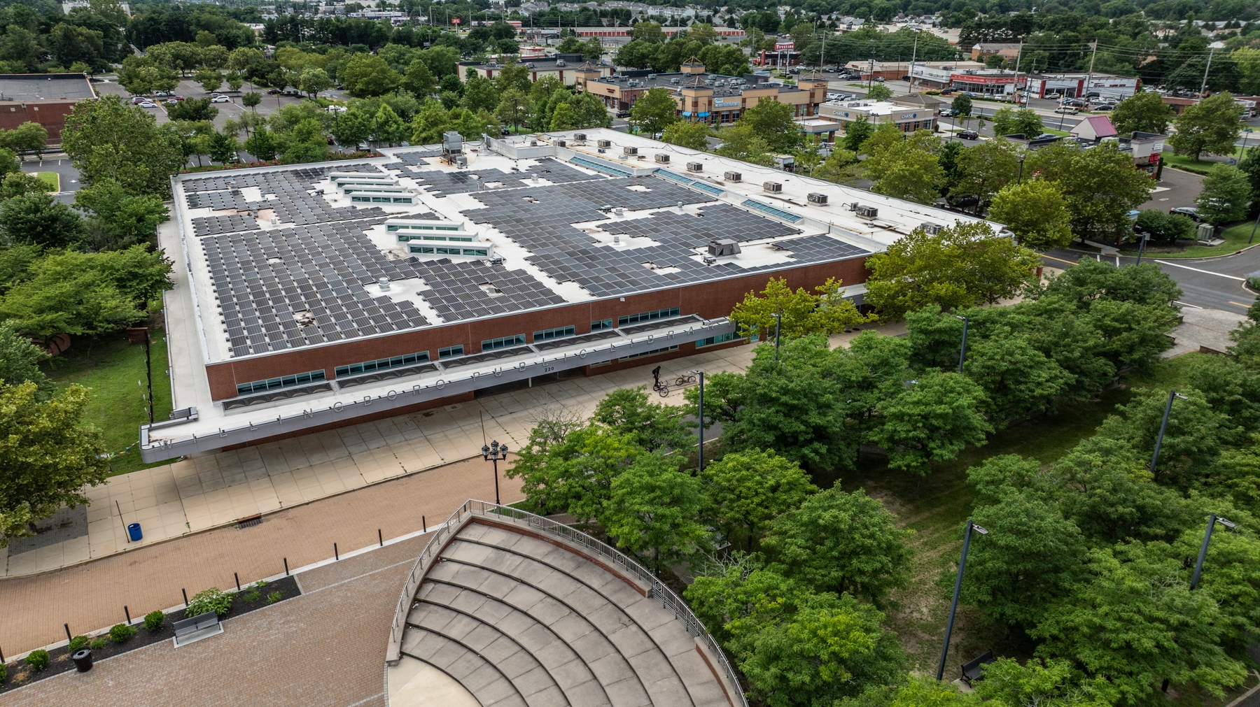 an. aerial view of the Willingboro Public Library