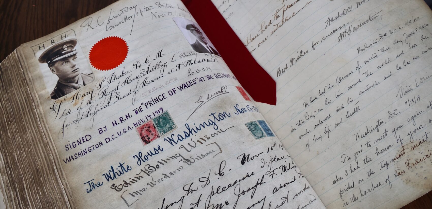 The signature of King Edward VIII in the book