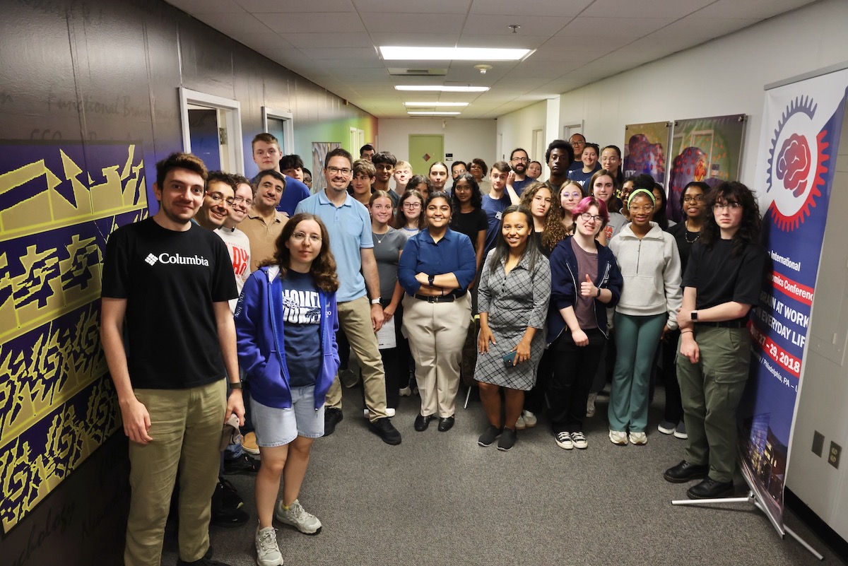 The students and staff of Drexel University's Biomed Summer Academy pose for photo