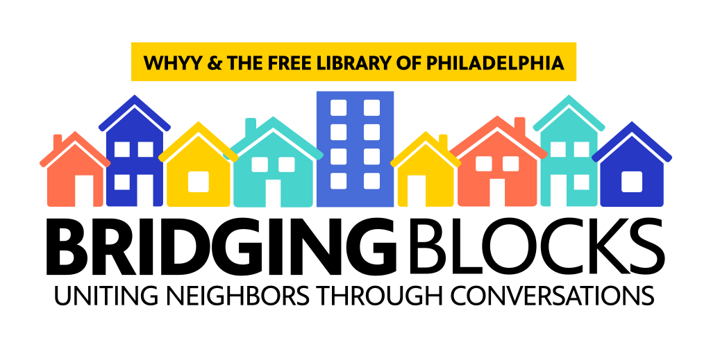 Bridging Blocks Logo 1024×500 A logo for Bridging Blocks, a collaboration between WHYY and the Free Library of Philadelphia