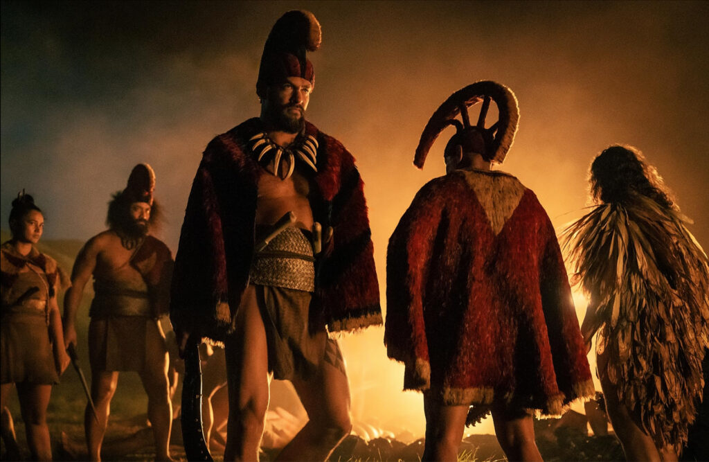 Jason Momoa and Siua Ikale'o in Chief of War