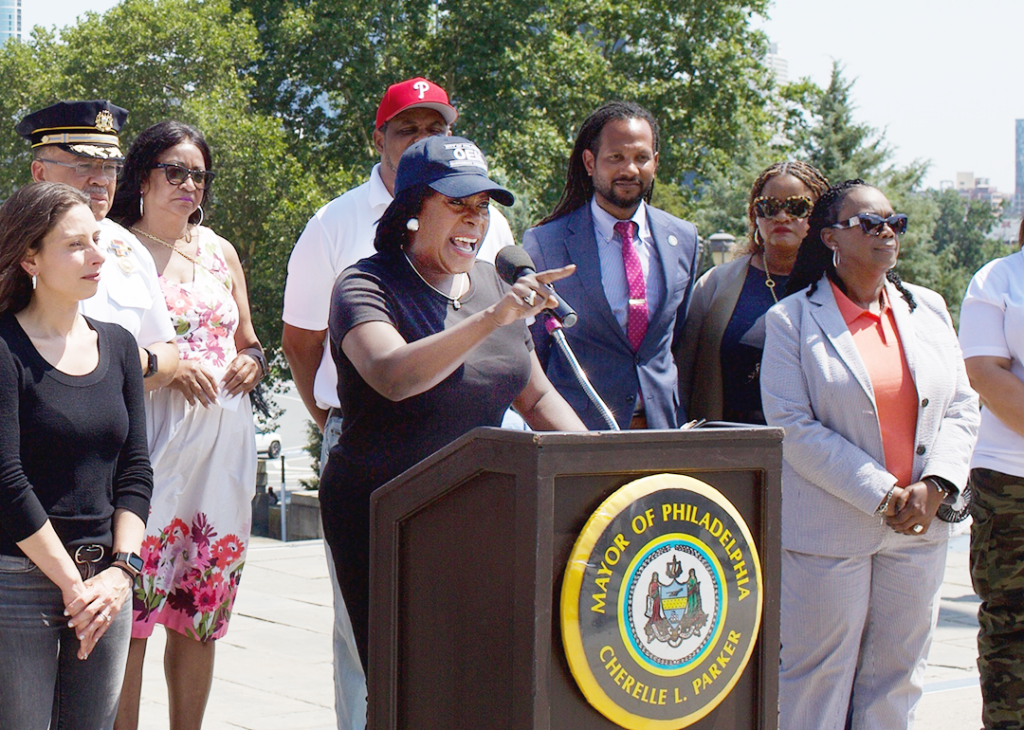 MayorCherelleParkerWorkerStrike Philadelphia Mayor Cherelle Parker speaks at a news conference
