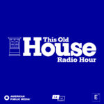 A logo for This Old House radio show. The background is a deep blue purple. 