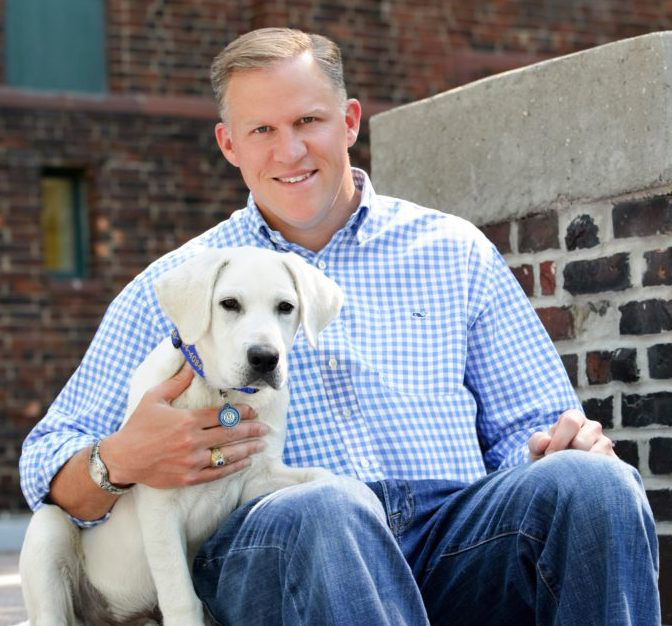 Barton O'Brien, shown with his dog Walter