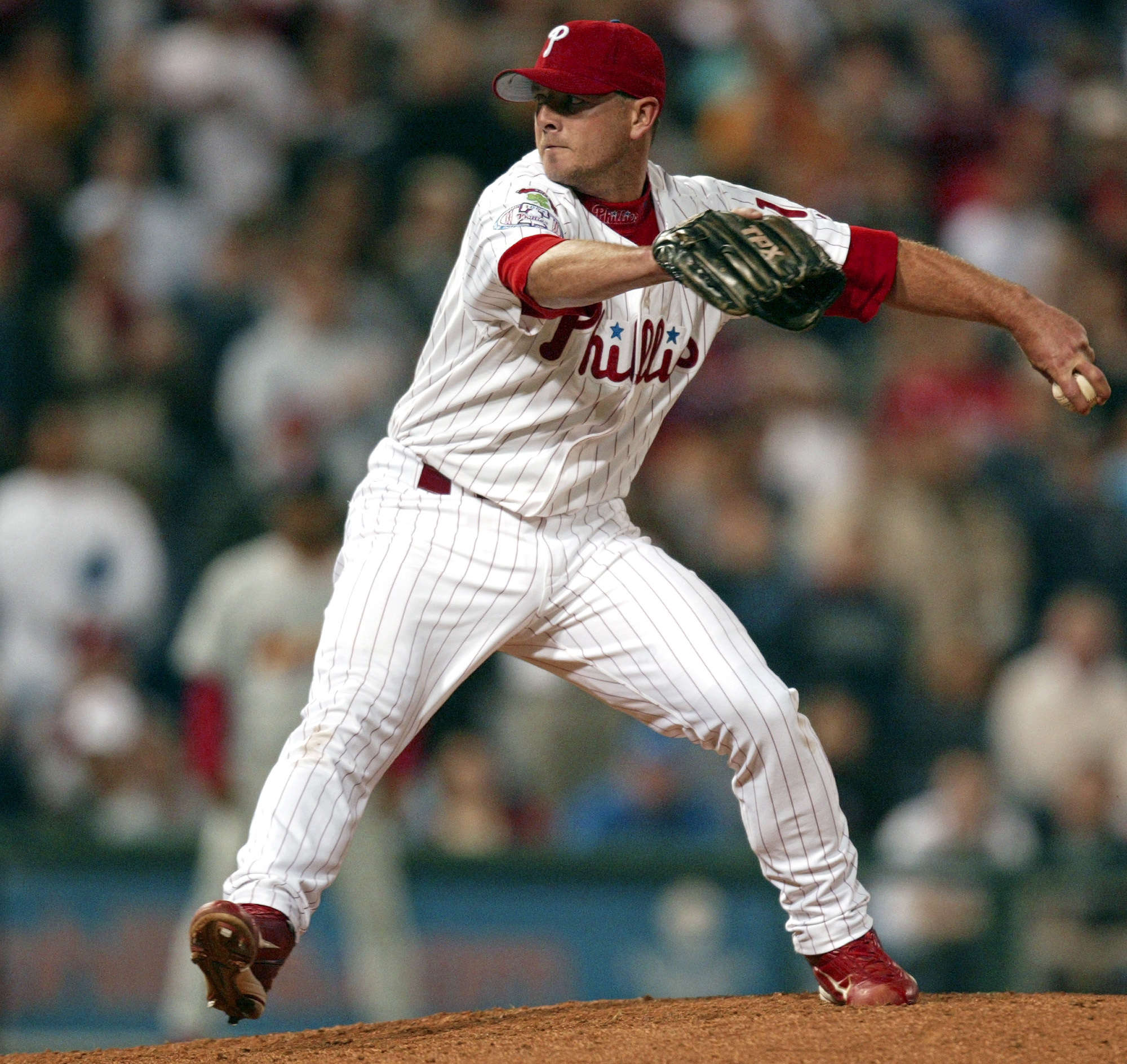 Billy Wagner on the mound mid-pitch