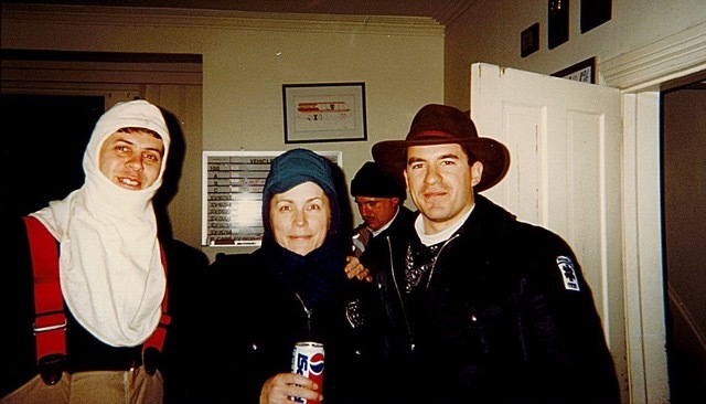 archival photo of 3 people posing together