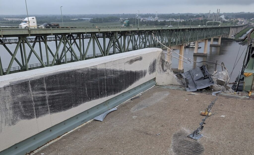 Bridge Crash Plunge Scene of Delaware Memorial Bridge crash