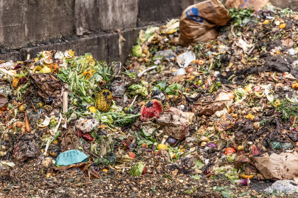 food-waste-compost-file-k-paynter A close-up of decomposing food scraps at a Bennet Compost facility.