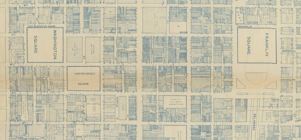 An old map of Philadelphia