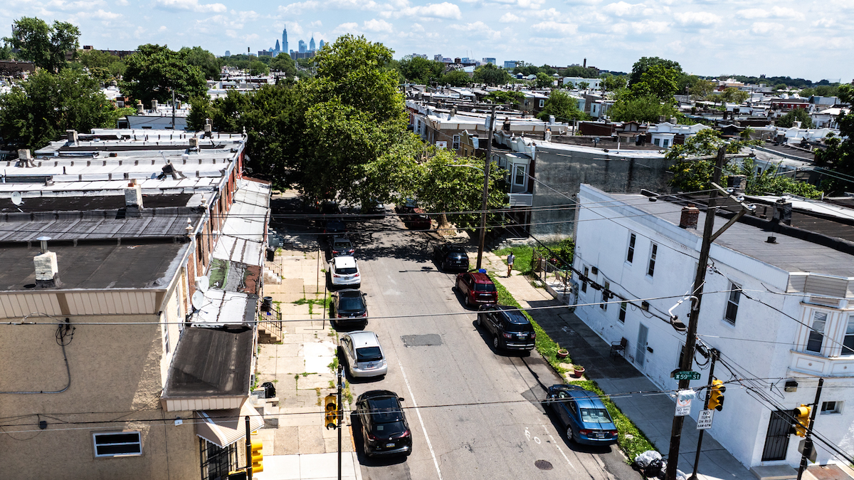 5800 block of Arch Street, aerial view