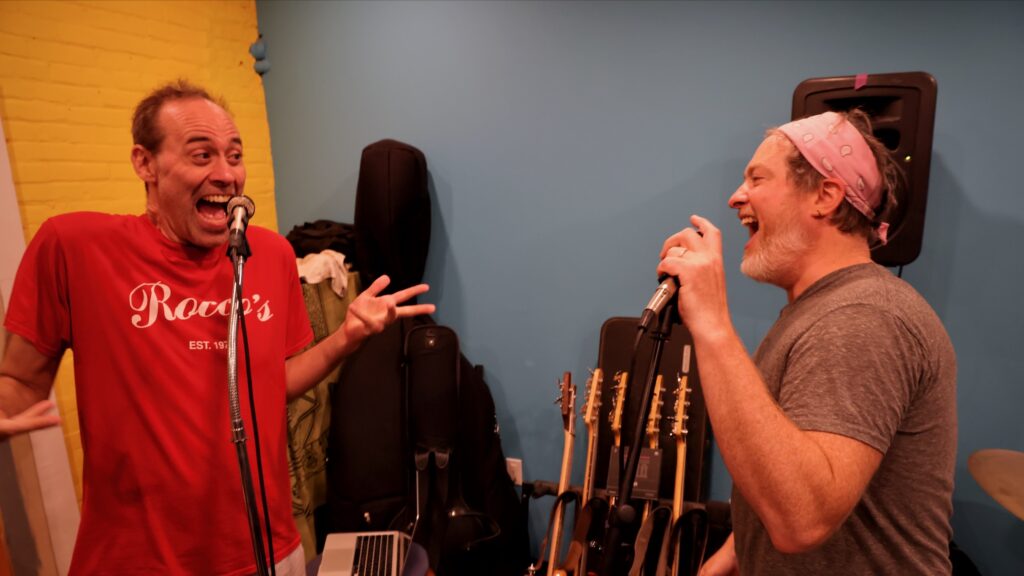 2025 07 07-e lee-dito van reigersberg david sweeney-philadelphia-live aid tribute martha graham cracker cabaret 16×9 Dito van Reigersberg (left), who performs as Martha Graham Cracker, and David Sweeney