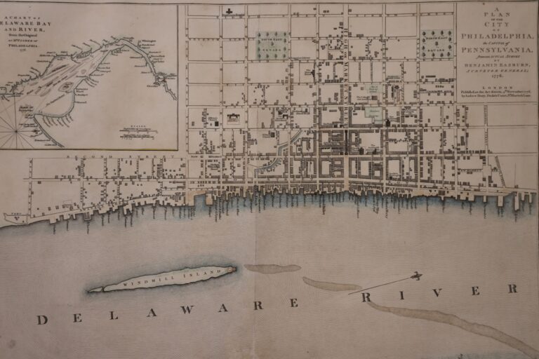 A map of Philadelphia, published in 1776