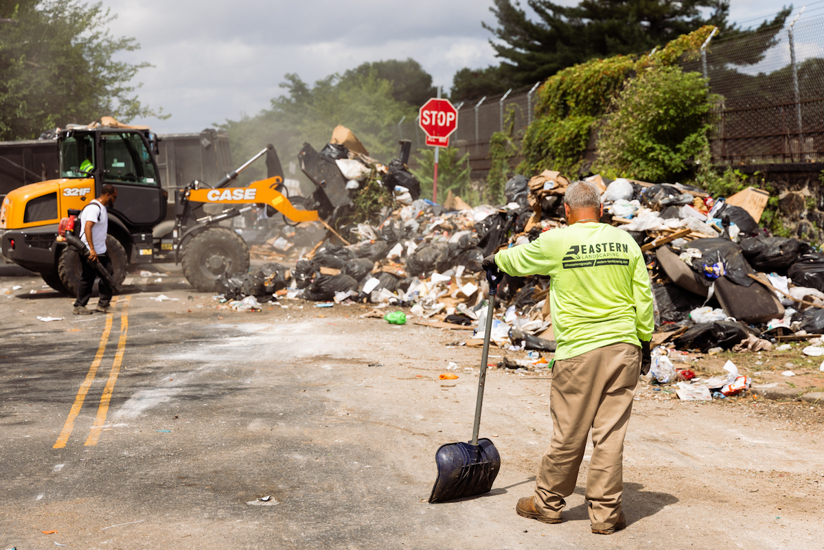 CLIP workers cleared trash off of Wyalusing Ave.