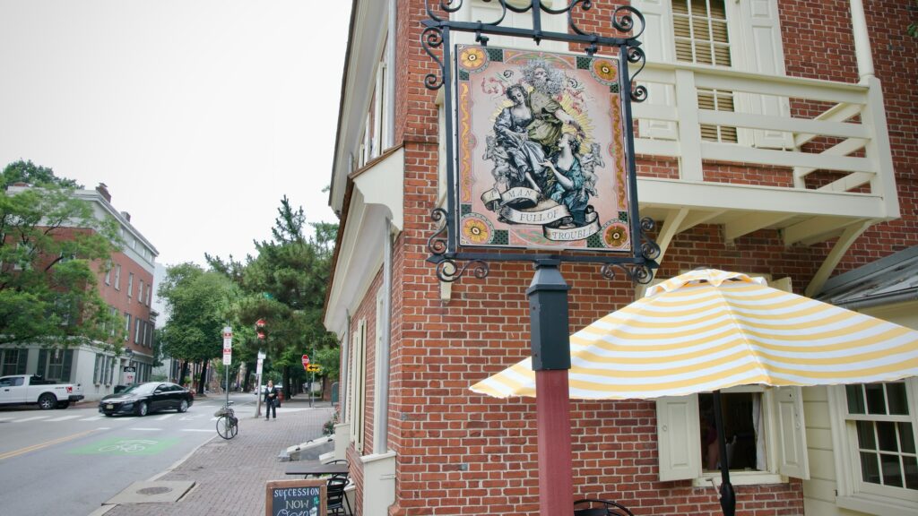 2025 06 27-e lee-philadelphia man full of trouble-sign A Man Full of Trouble historic tavern
