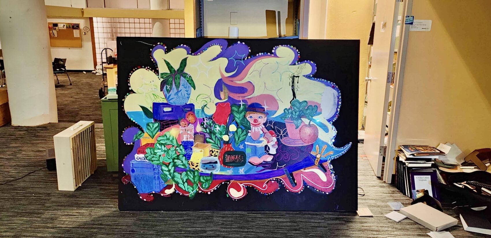 A monumental painting by a former UArts student