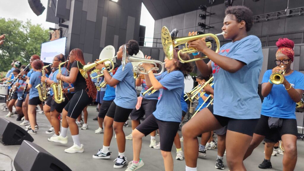 The Philadelphia School District All-Star band performs at