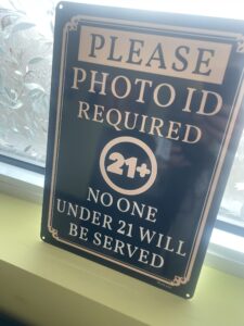 Photo ID sign