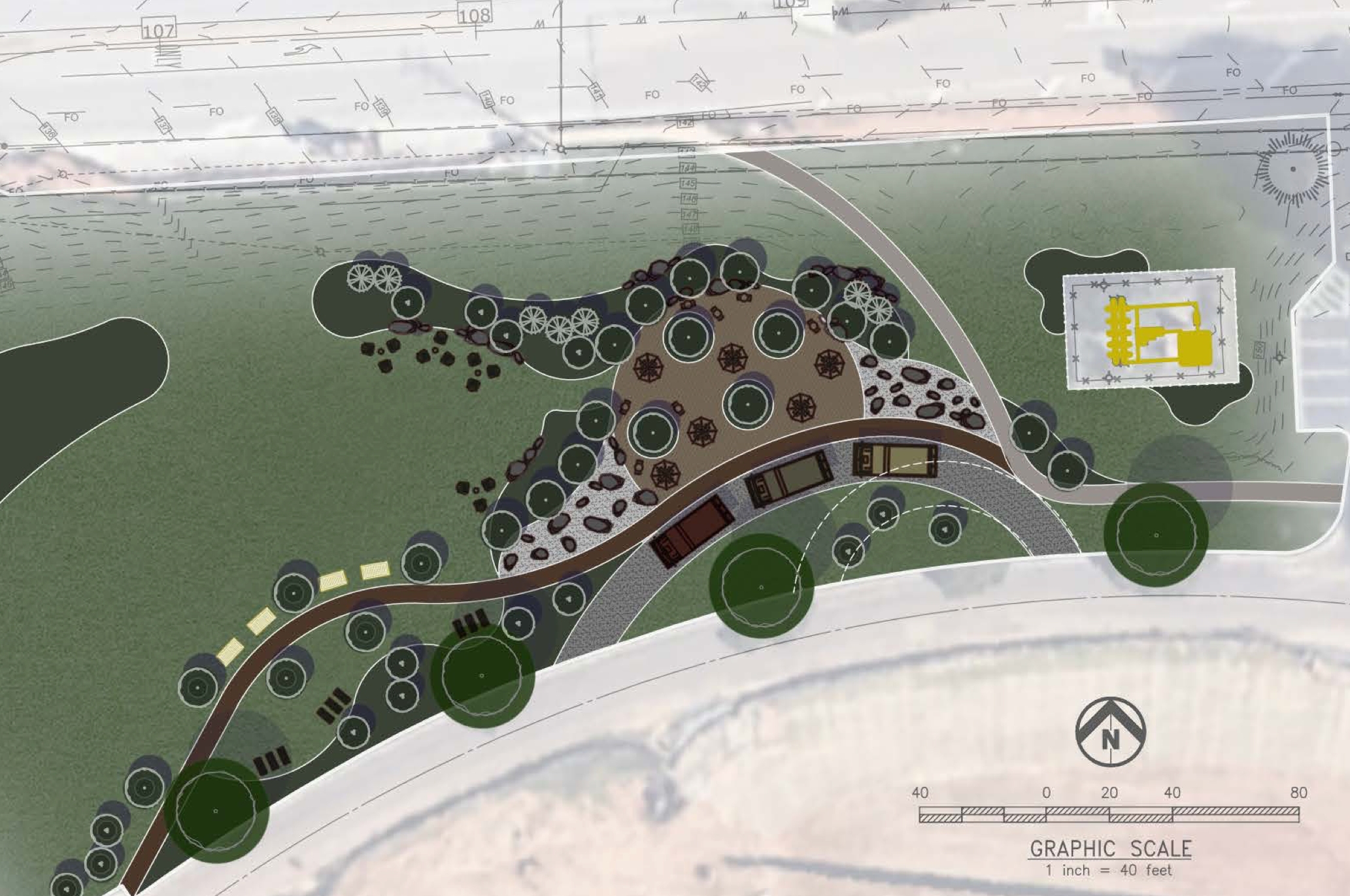 A rendering of Recharge Park in King of Prussia