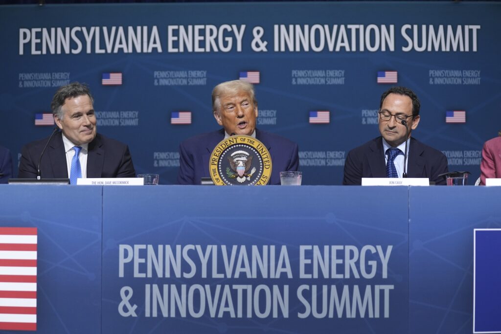 President Donald Trump speaks at the 