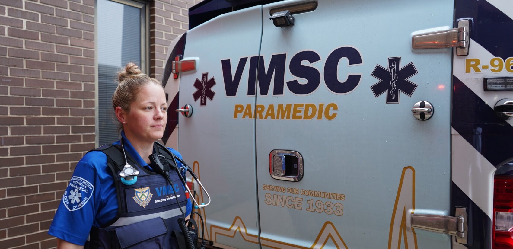 VMSC paramedic Kate Denney looks on