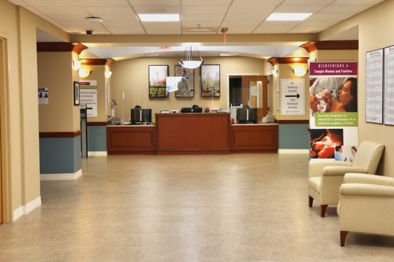 Lobby of the new Temple Women and Families Hospital