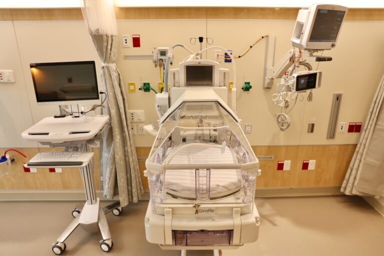 Neonatal intensive care bed at Temple's new maternity hospital