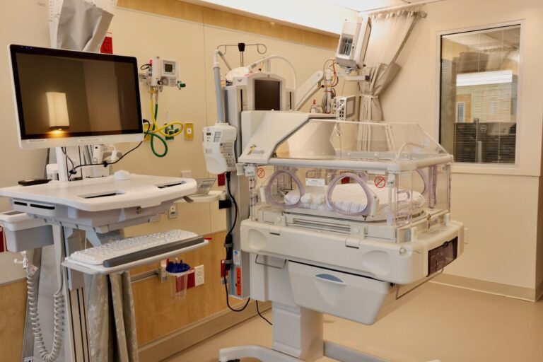 Neonatal intensive care bed at Temple's new maternity hospital