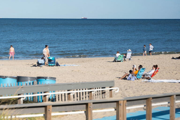 People relax at Rehoboth Beach, Delaware