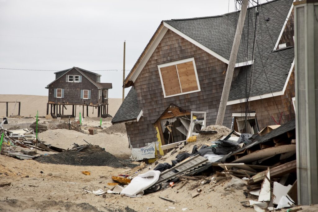 Excessive damage to beach houses is part of Super Storm Sandy devastation. (Photo/John Rob) Excessive damage to beach houses is part of Super Storm Sandy devastation. (Photo/John Rob)