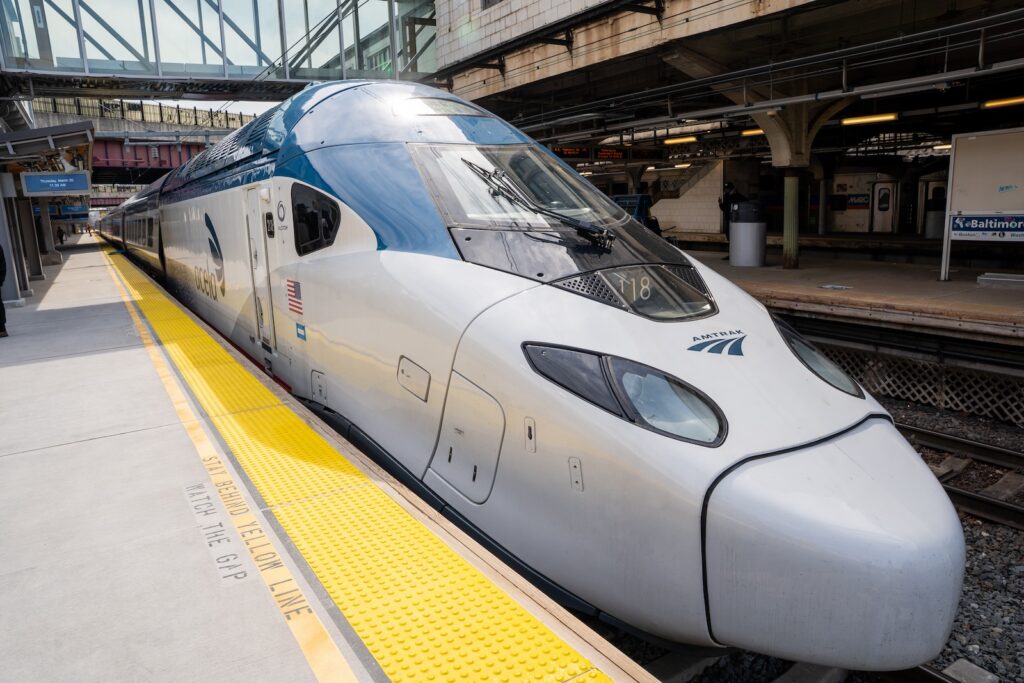 NextGen Acela A new Amtrak Acela train on the tracks