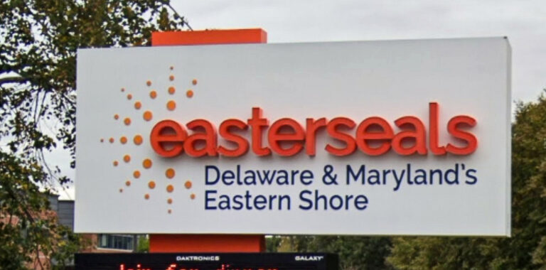 A sign for the disability services organization Easterseals Delaware and Maryland’s Eastern Shore
