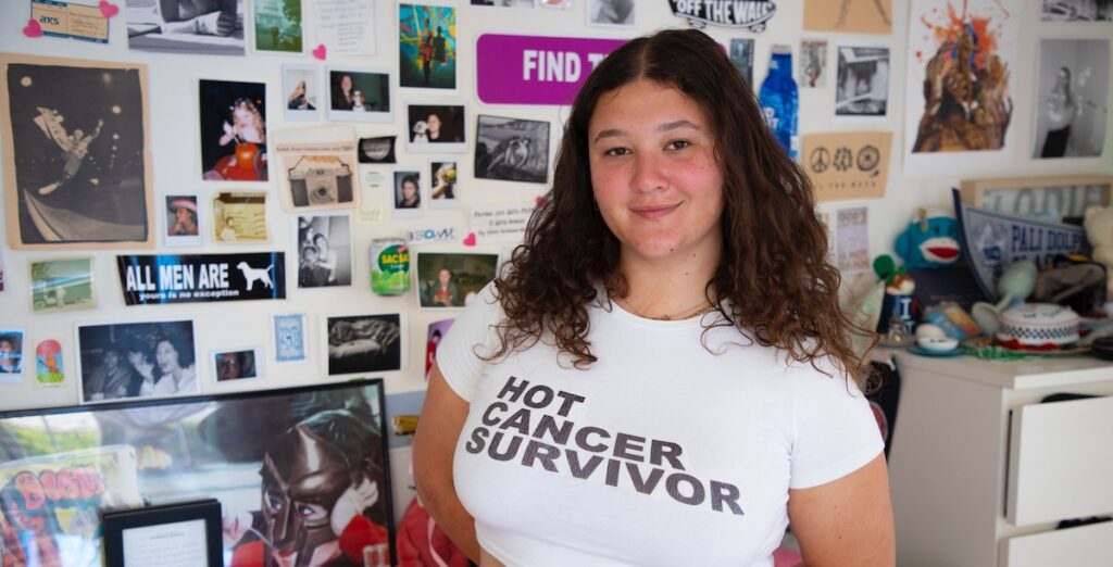 Elodie Hekimian-Brogan Elodie Hekimian-Brogan, now 22, recently celebrated the five-year anniversary of finishing cancer treatment. She's now an art major at the University of California Los Angeles. (Courtesy of Elodie Hekimian-Brogan)