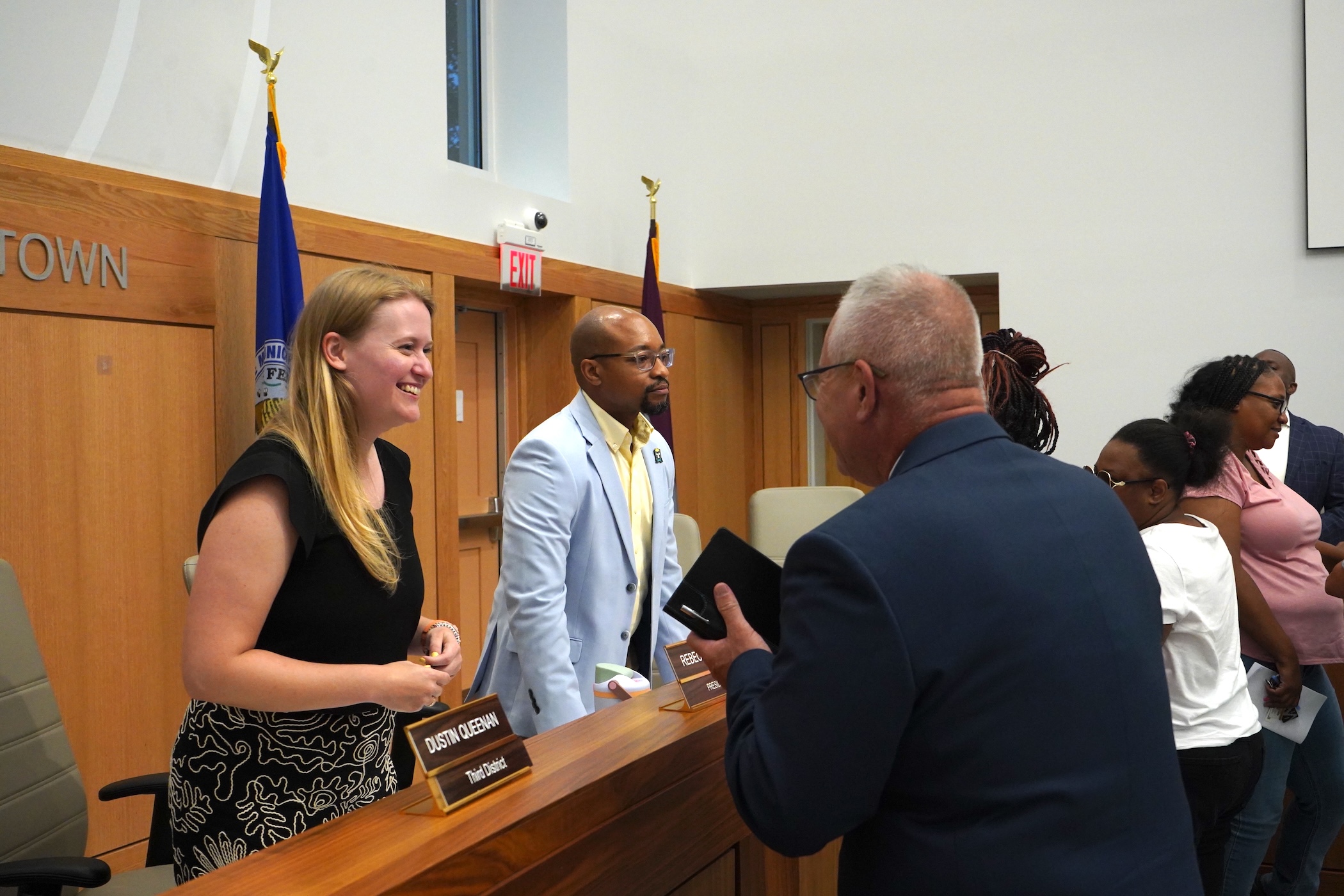 Councilmembers speak with Michael Trail