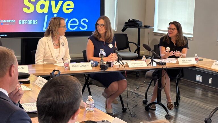 Delaware Congresswoman Sarah McBride hears from mass shooting survivor