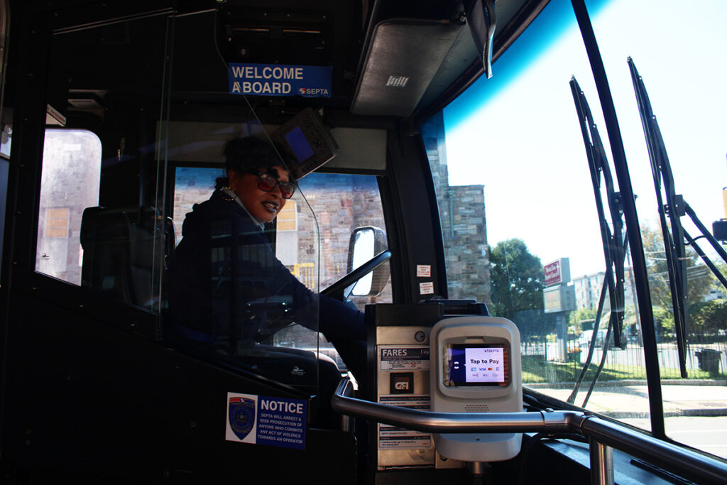 septa-bus-5 A SEPTA bus driver sits in the driver's seat of a SEPTA bus