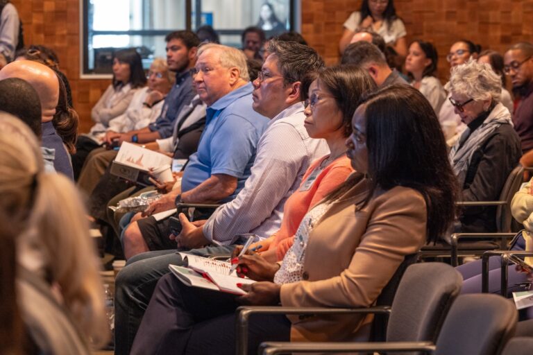 Audience members during the panel discussion