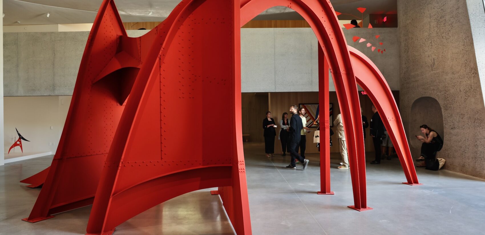 a sculpture inside Calder Gardens