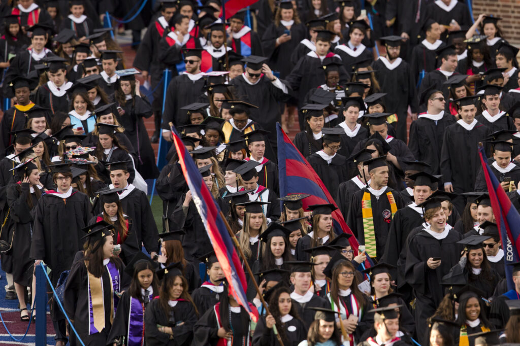 Penn Graduation Trump and Biden Students arrive for the University of Pennsylvania graduation ceremony, Sunday, May 15, 2016, in Philadelphia. (AP Photo/Matt Rourke)