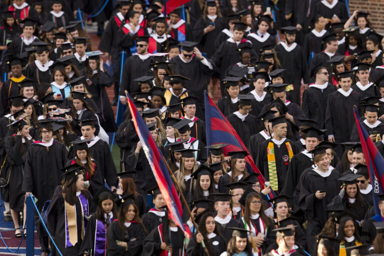 Students arrive for the University of Pennsylvania graduation ceremony, Sunday, May 15, 2016, in Philadelphia. (AP Photo/Matt Rourke)