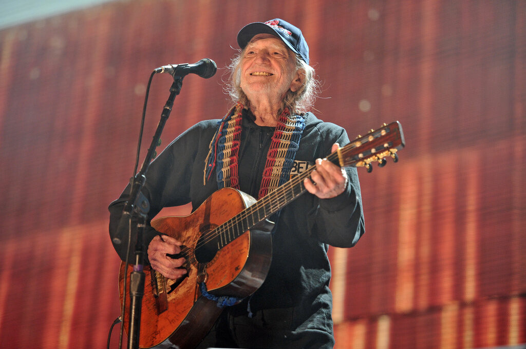 Country artist Willie Nelson performs on stage