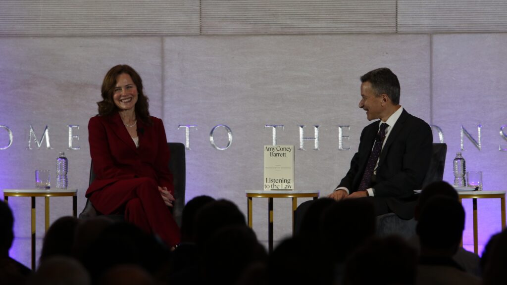Amy Coney Barrett and Jeffrey Rosen