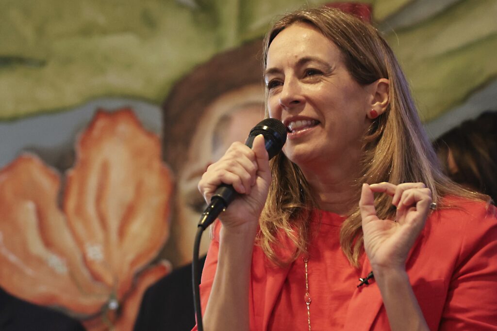 Election 2025-New Jersey Governor Mikie Sherrill addressing the crowd at a rally