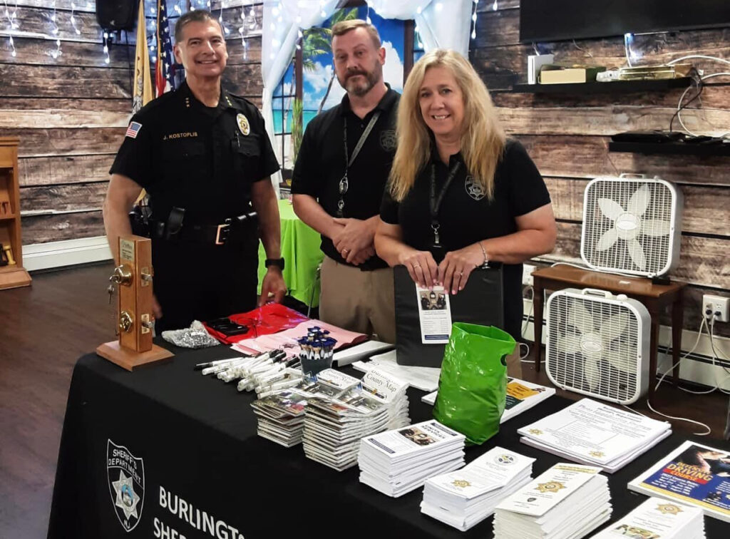 senior-services-burlington-county-sheriffs-office-2025 Members with the Burlington County Sheriff’s Office's inspection team at an event