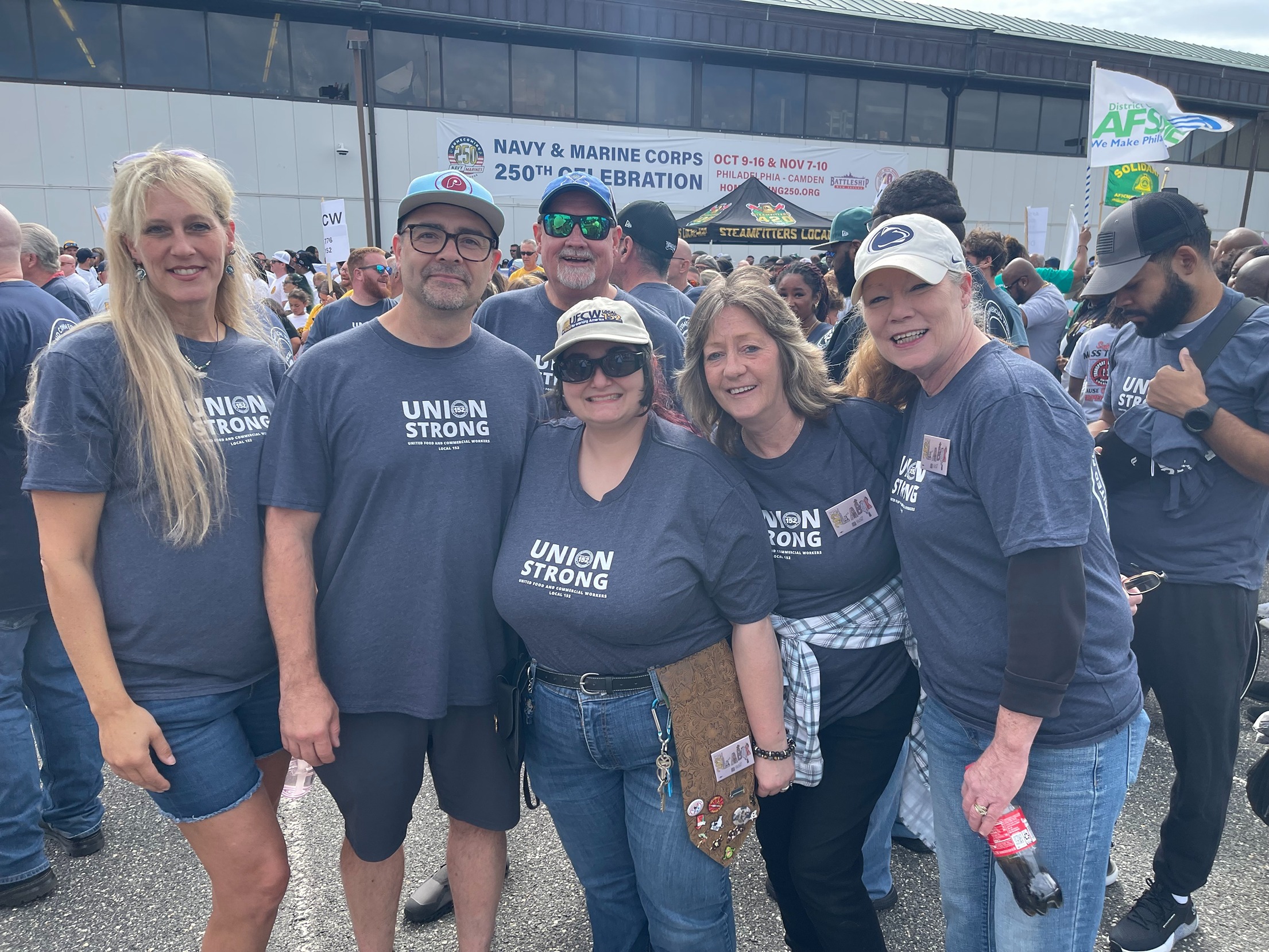 members of UFCW Local 152 smile