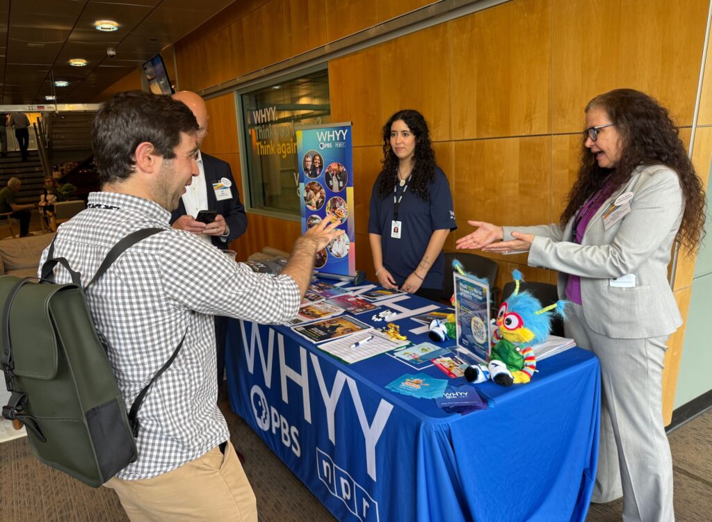 Attendees at the WHYY open house event